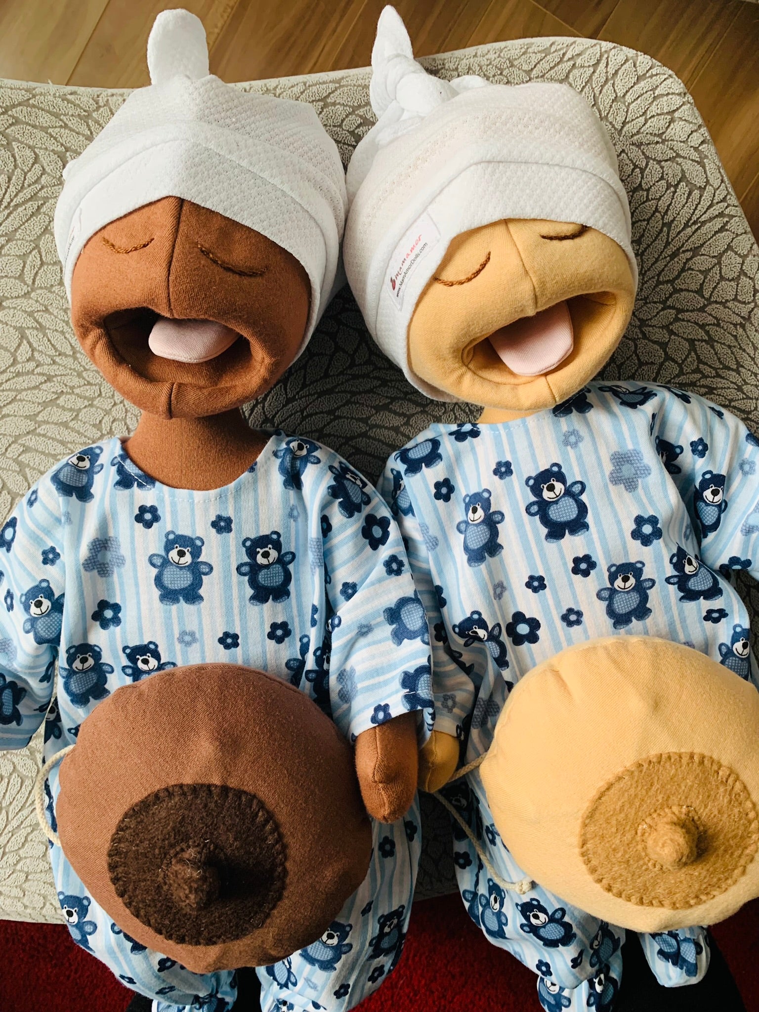 BREASTFEEDING BABY DOLL PUPPET SET - MamAmor Dolls BREASTFEEDING BABY DOLL PUPPET SET - MamAmor Dolls