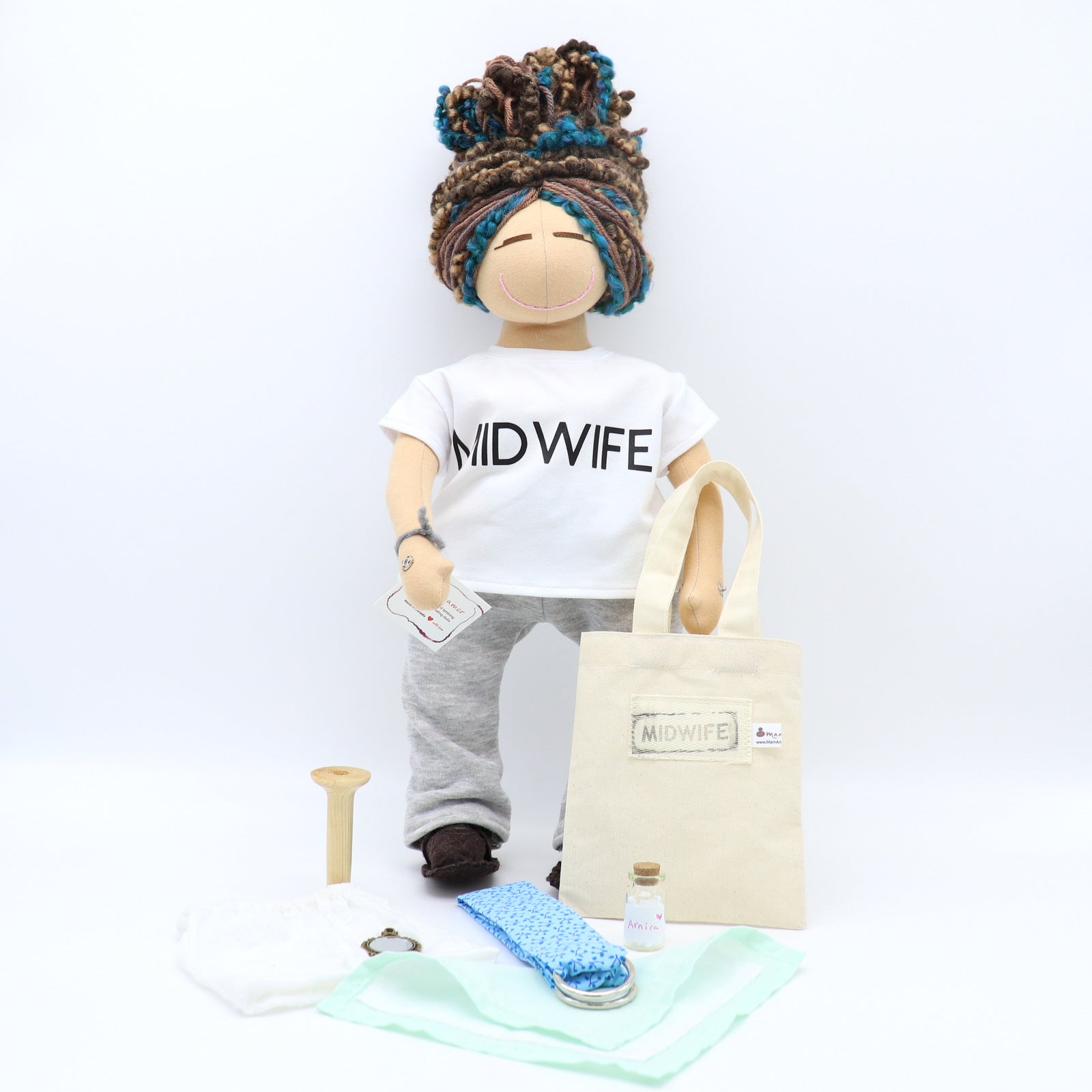 Midwife Doll + Accessories - Made to Order