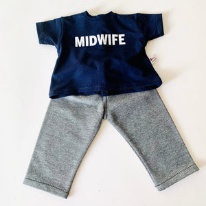 Doula and Midwife Doll Tee/Pants Sets